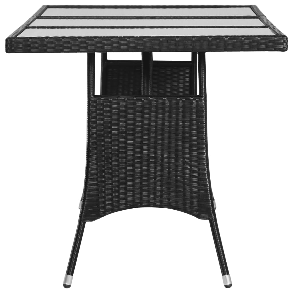 vidaXL Zahradní stůl černý 170 x 80 x 74 cm polyratan