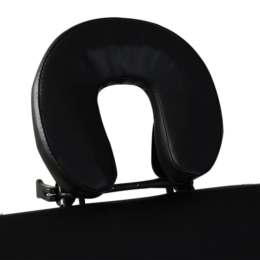 vidaXL Černý skládací masážní stůl se 2 zónami a hliníkovým rámem