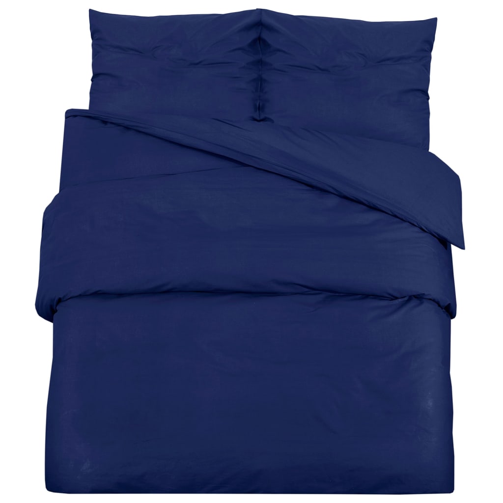 vidaXL Sada ložního prádla námořnická modrá 135 x 200 cm bavlna