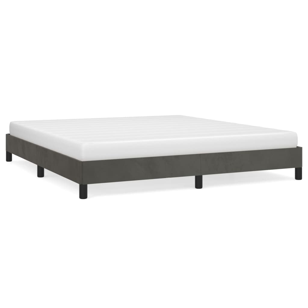 vidaXL Rám postele tmavě šedý 160x200 cm samet