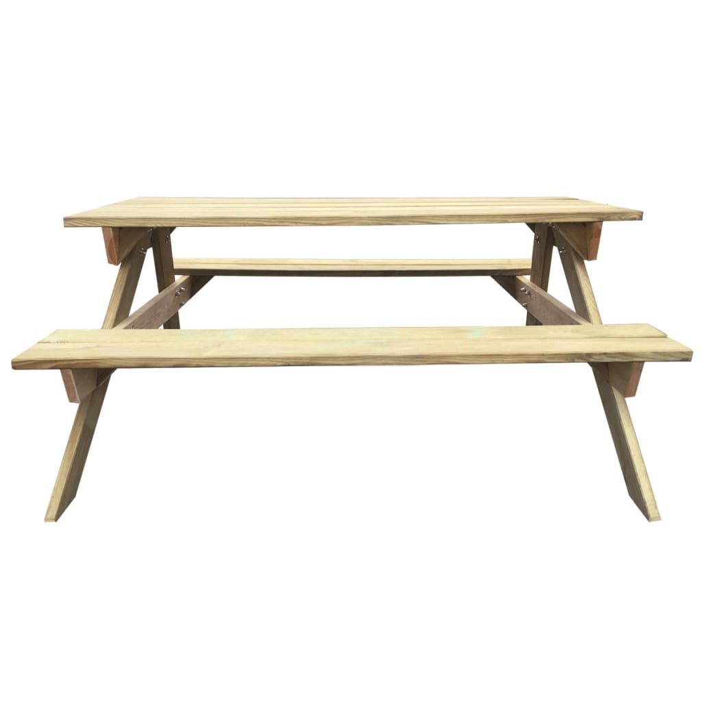 vidaXL Piknikový stůl 150 x 135 x 71,5 cm dřevo
