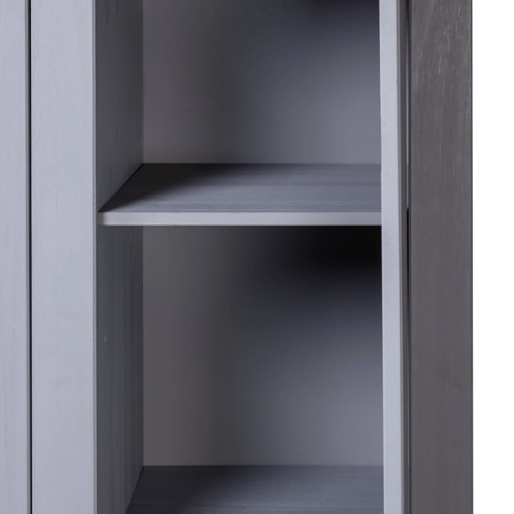 vidaXL Šatní skříň se 3 dveřmi šedá 118x50x171,5 cm borovice Panama