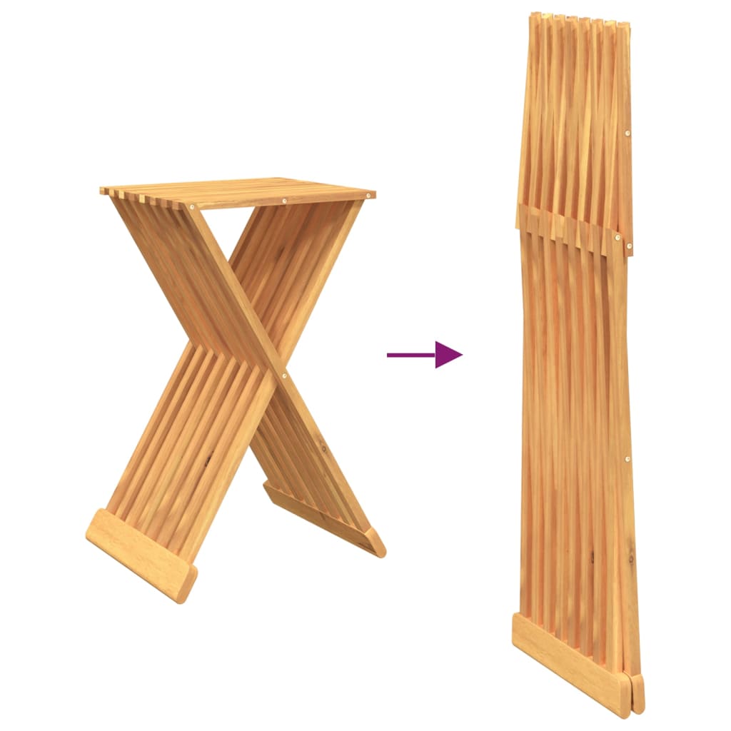 vidaXL Skládací stolička 40 x 32,5 x 70 cm masivní teakové dřevo