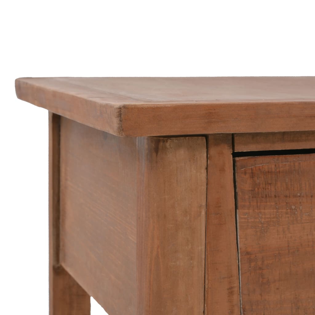 vidaXL Konzolový stolek z masivní jedle 126 x 40 x 77,5 cm hnědý