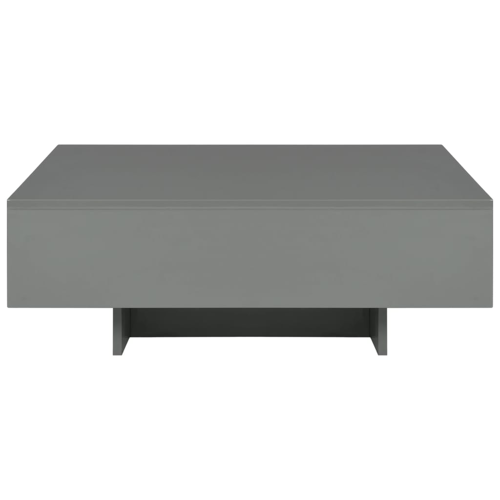 vidaXL Konferenční stolek šedý s vysokým leskem 85 x 55 x 31 cm MDF