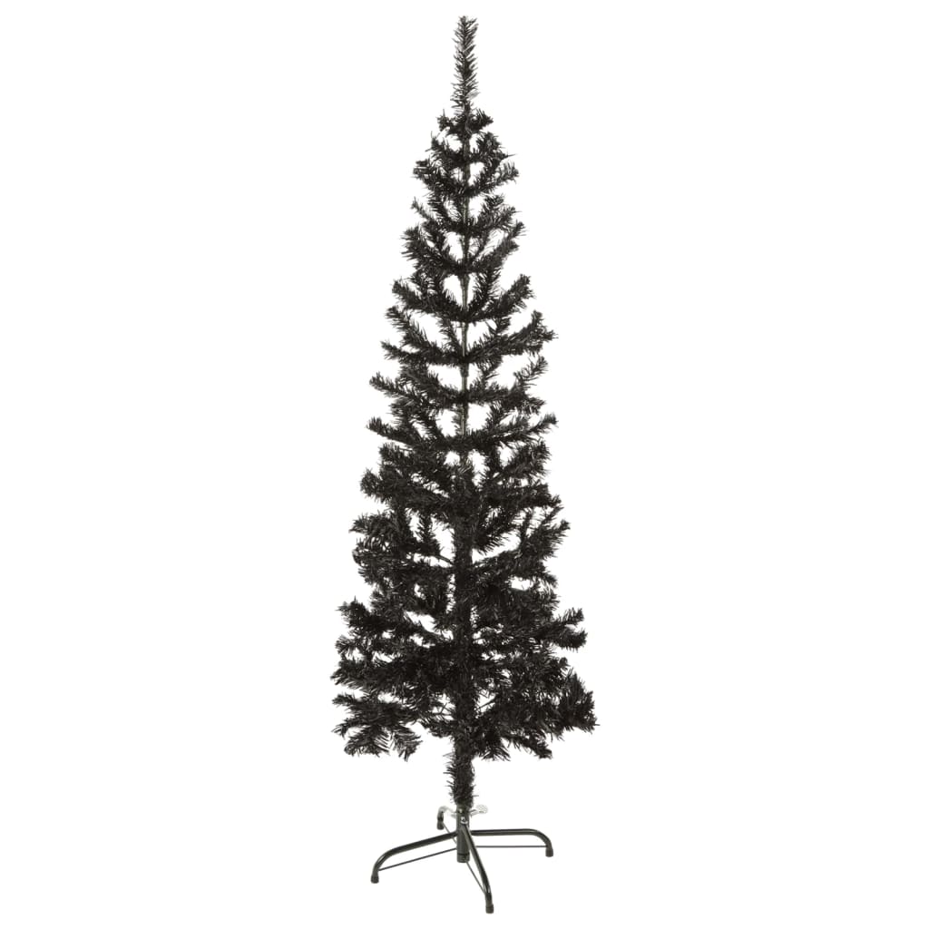 vidaXL Úzký vánoční stromek černý 150 cm