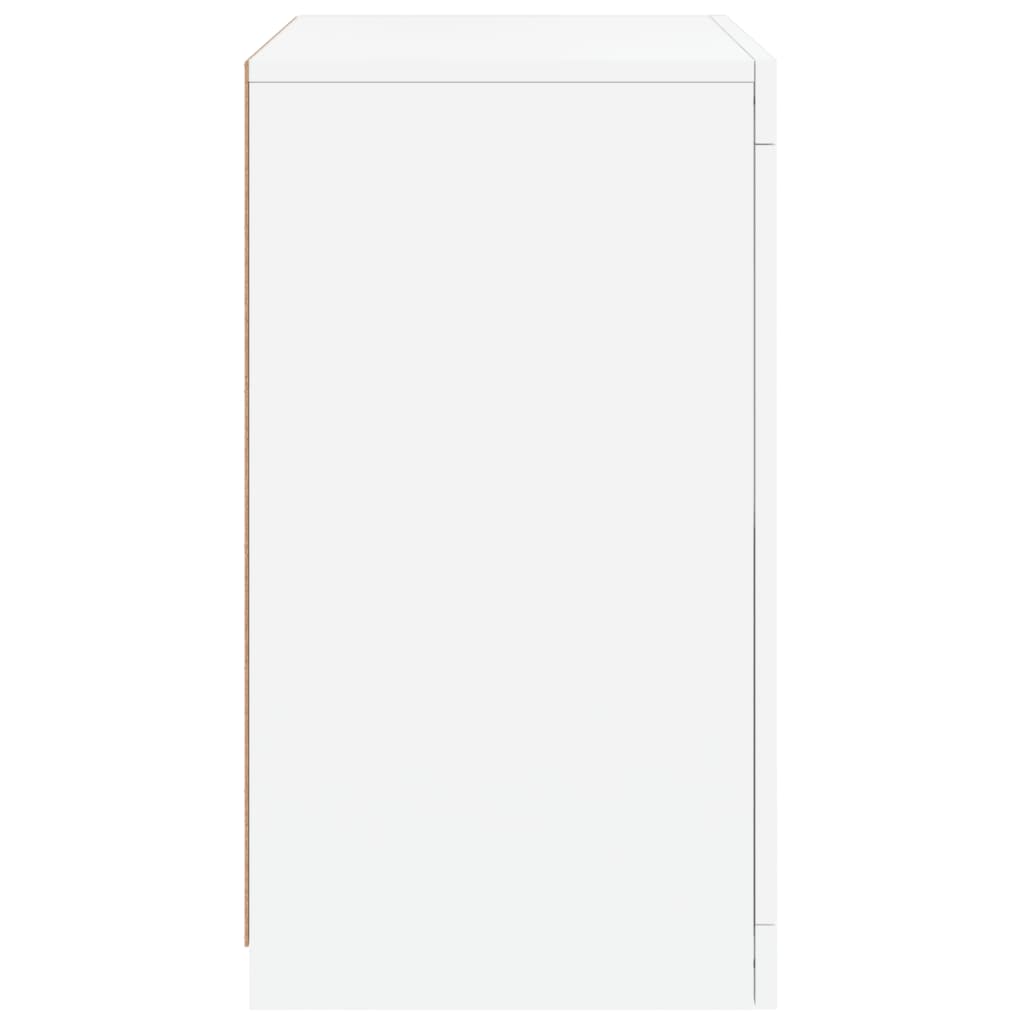 vidaXL Odkládací skříňka s LED osvětlením bílá kompozitní dřevo
