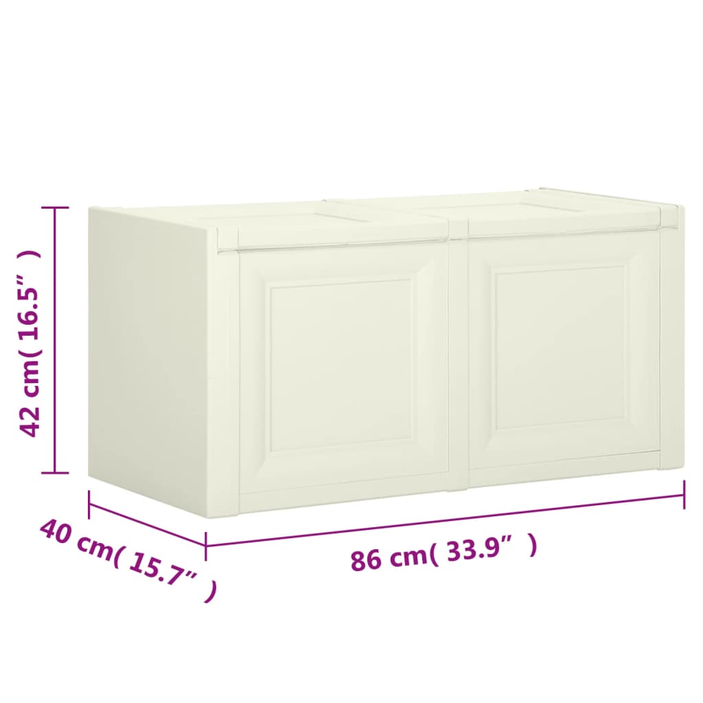 vidaXL Box na podušky vanilkový 86 x 40 x 42 cm 85 l