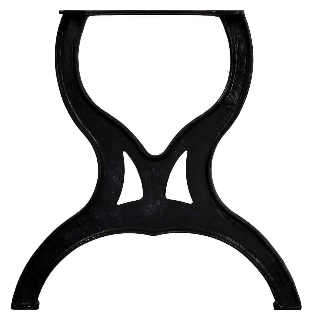 vidaXL Nohy k jídelnímu stolu s rámem ve tvaru písmene X 2 ks litinové