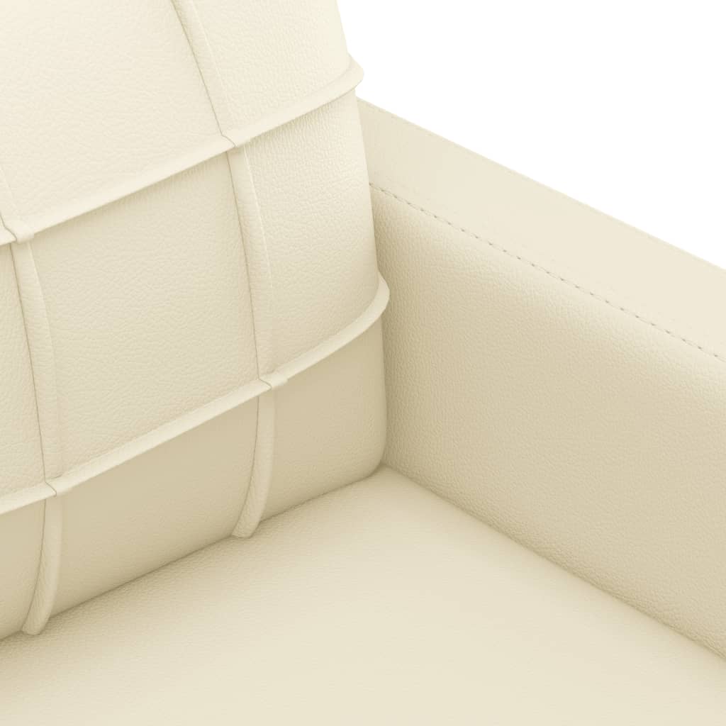 vidaXL 2dílná sedací souprava s poduškami krémová umělá kůže
