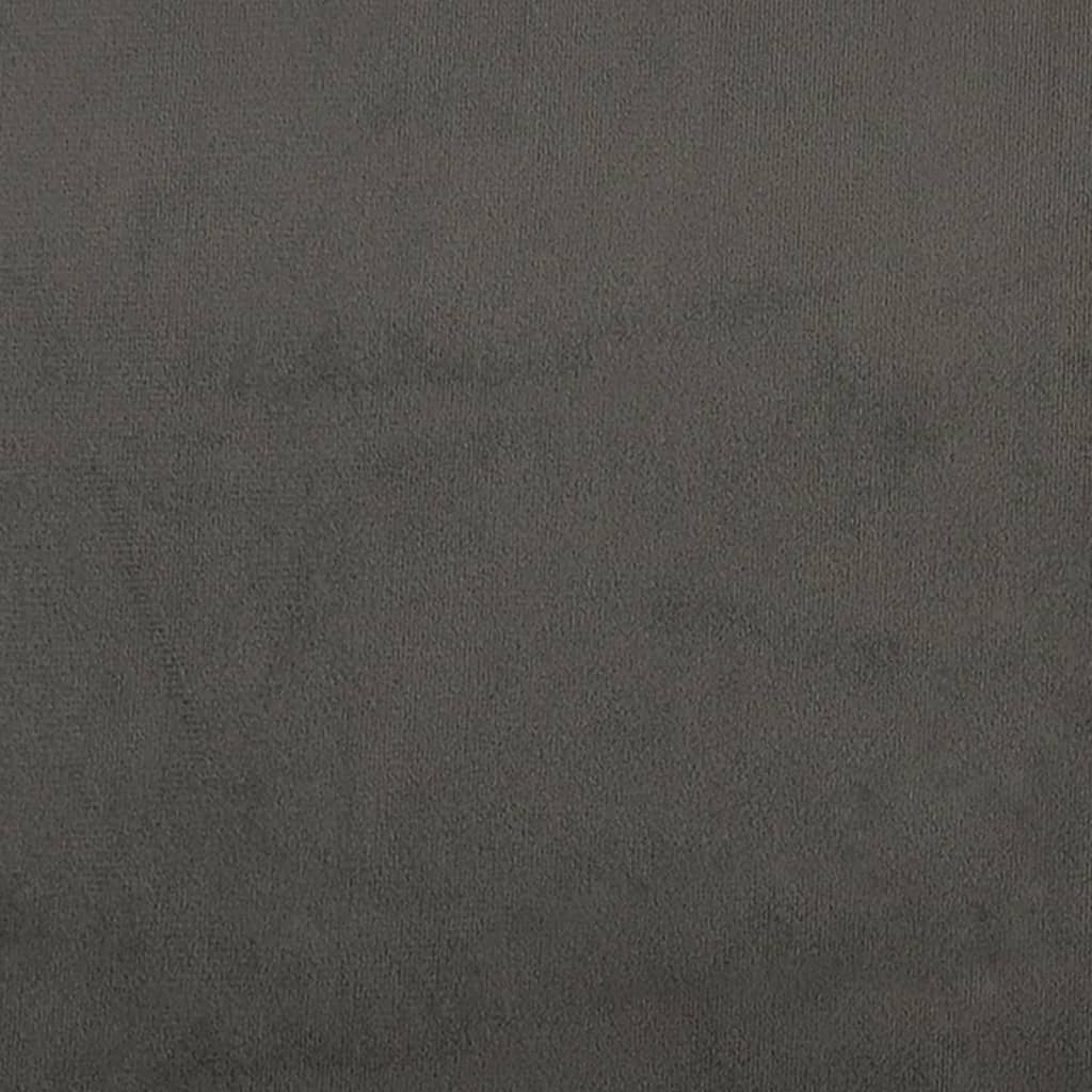 vidaXL Taštičková matrace tmavě šedá 90 x 200 x 20 cm samet