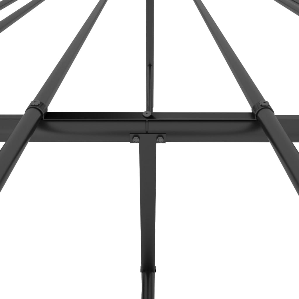 vidaXL Kovový rám postele s čelem černý 140 x 200 cm