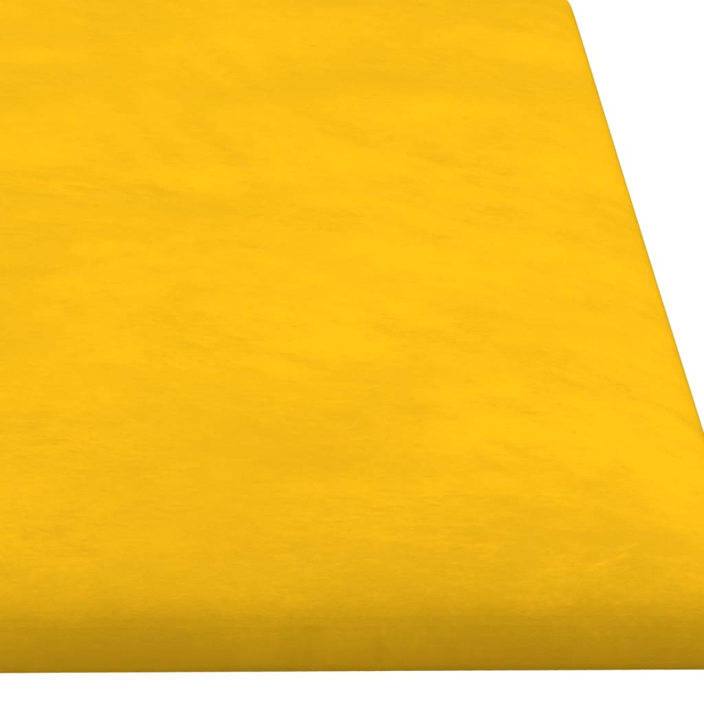 vidaXL Nástěnné panely 12 ks žluté 60 x 15 cm samet 1,08 m²
