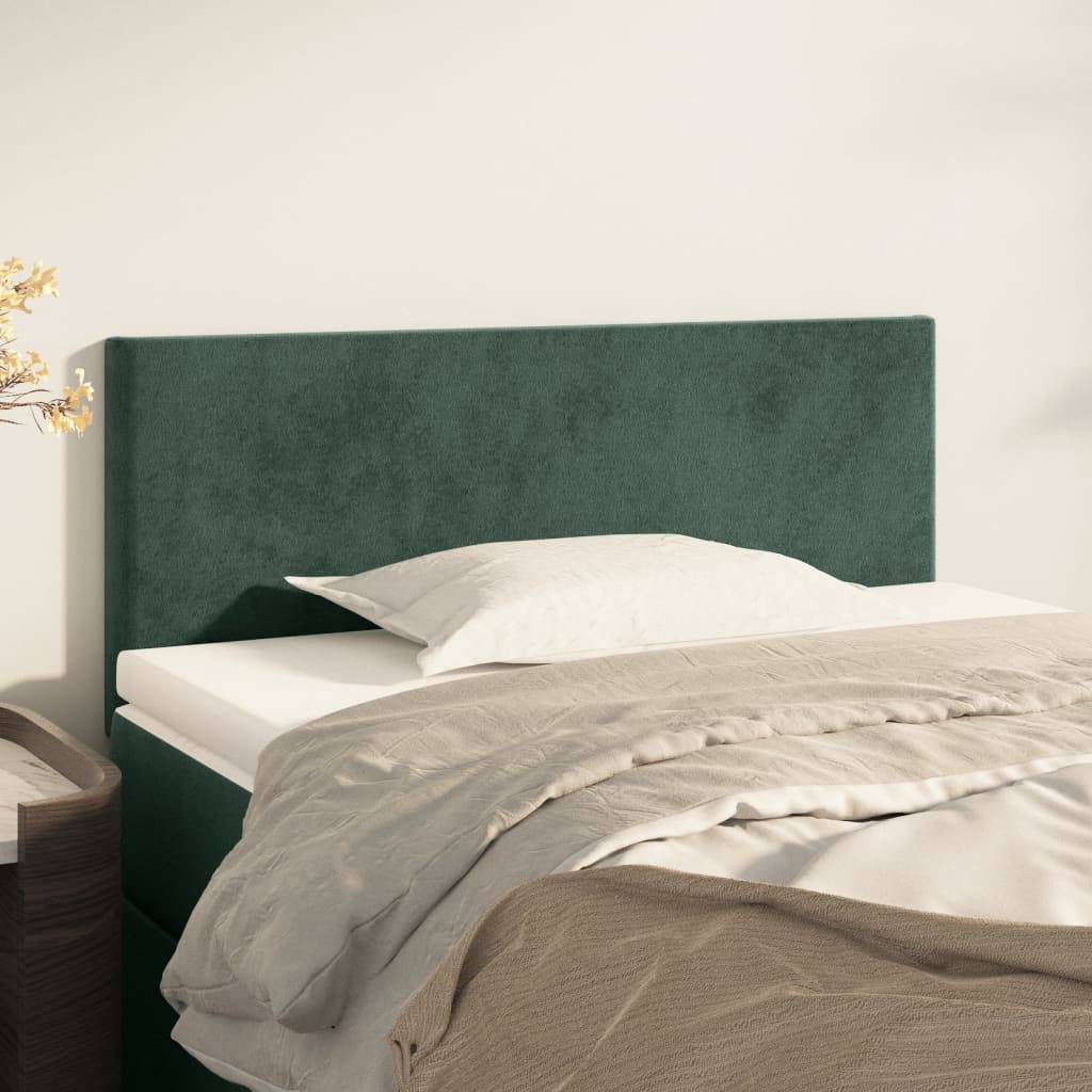 vidaXL Čelo postele tmavě zelené 90x5x78/88 cm samet