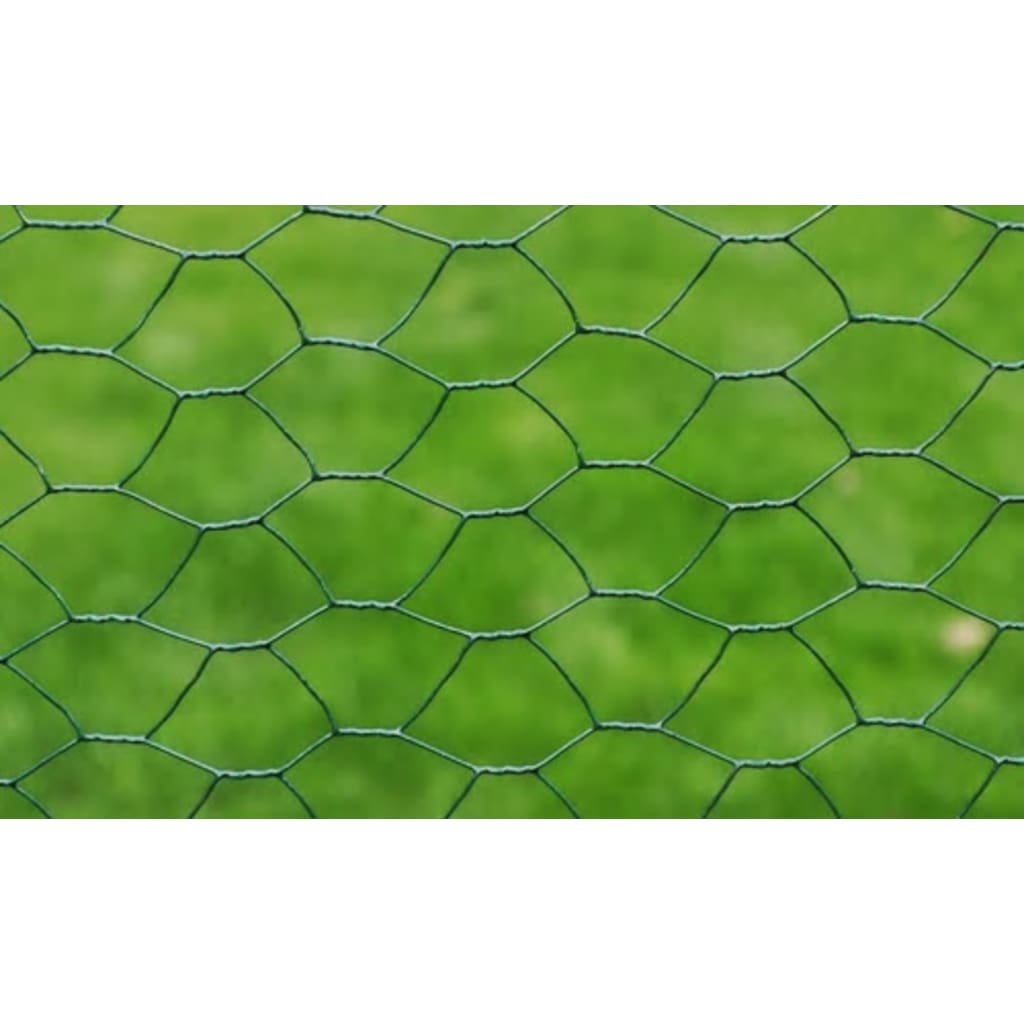 vidaXL Pletivo ke kurníku pozinkované PVC vrstva 25 x 0,5 m zelené
