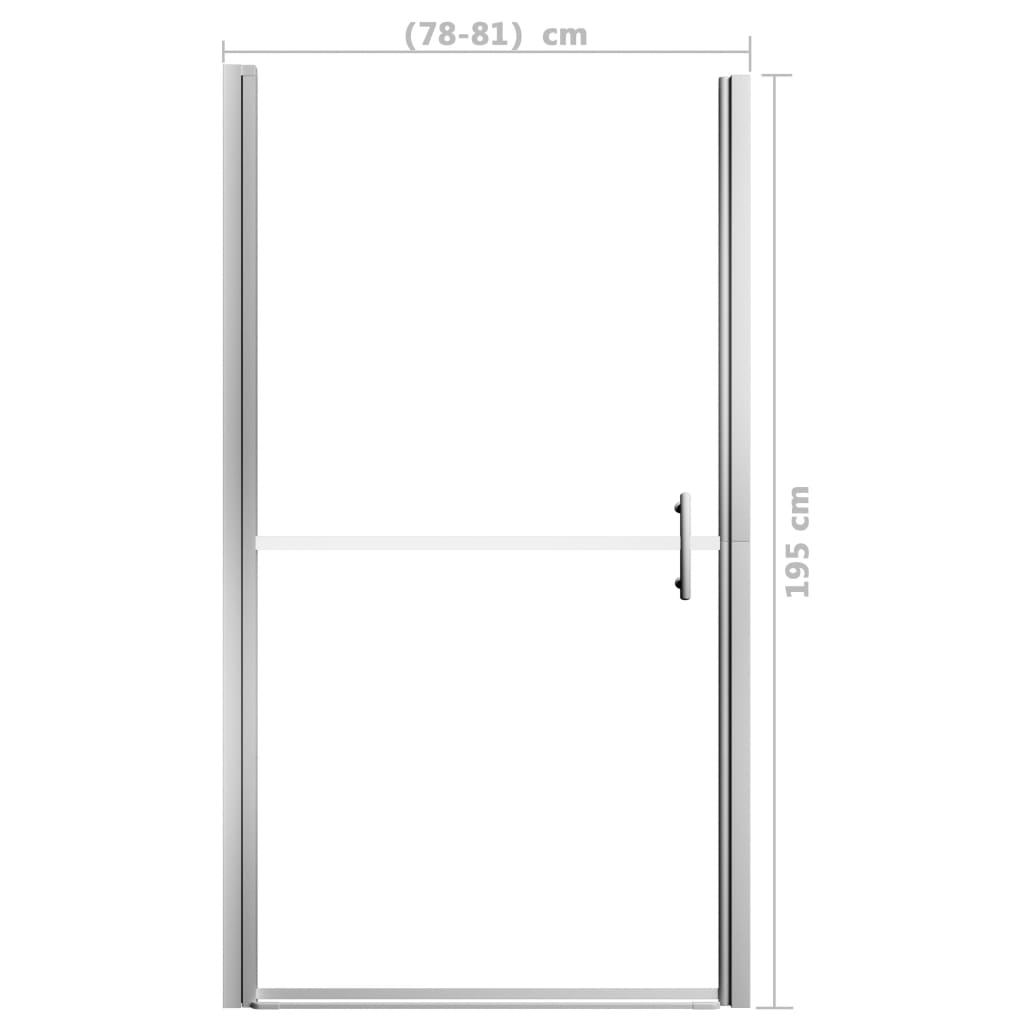 vidaXL Sprchové dveře tvrzené sklo 81 x 195 cm