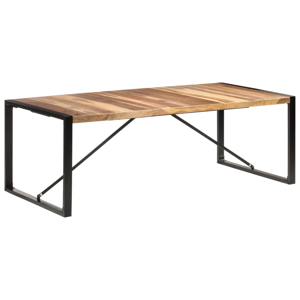 vidaXL Jídelní stůl 220 x 100 x 75 cm masivní dřevo sheeshamový vzhled