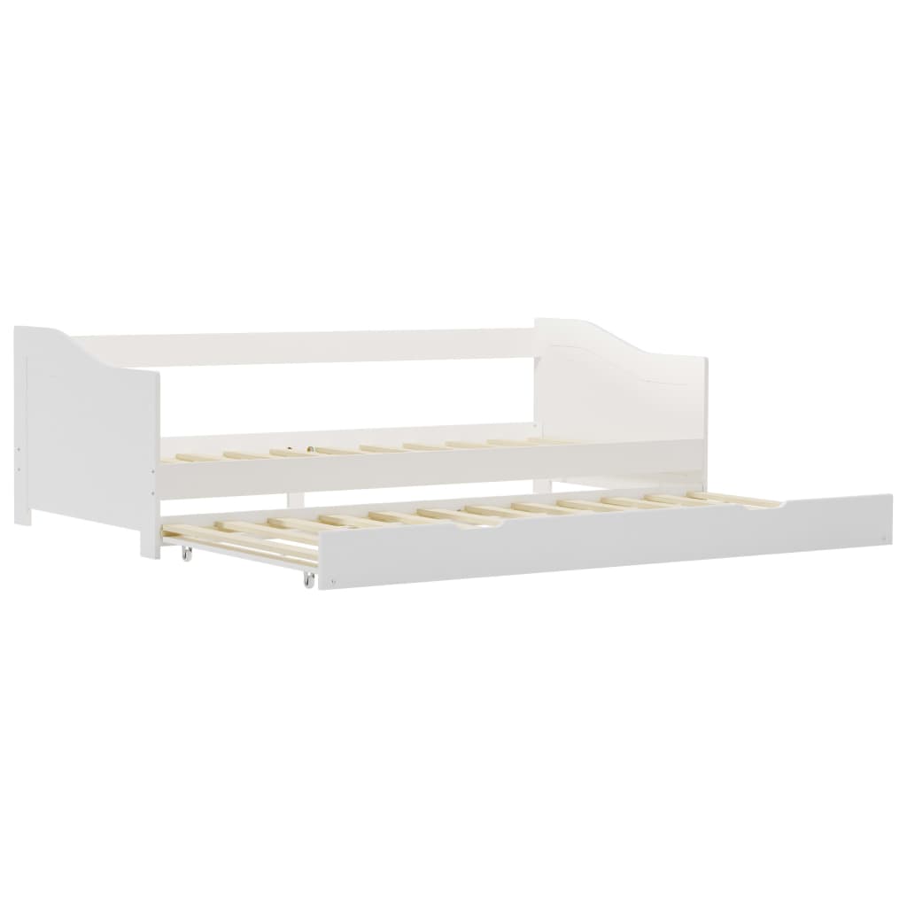 vidaXL Rám vysouvací postele/pohovky bílý borové dřevo 90 x 200 cm