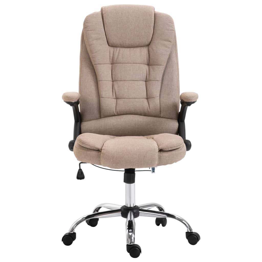 vidaXL Kancelářská židle hnědošedá polyester