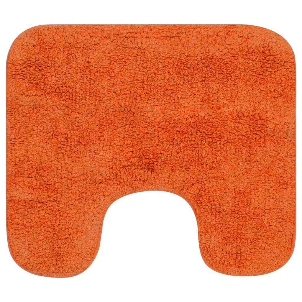 vidaXL Sada koupelnových předložek 3 kusy textilní oranžová