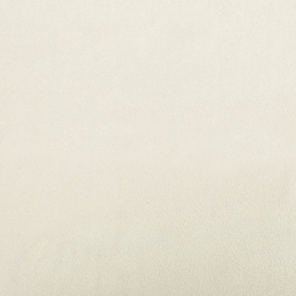 vidaXL Pohovka s polštáři 3místná krémová samet
