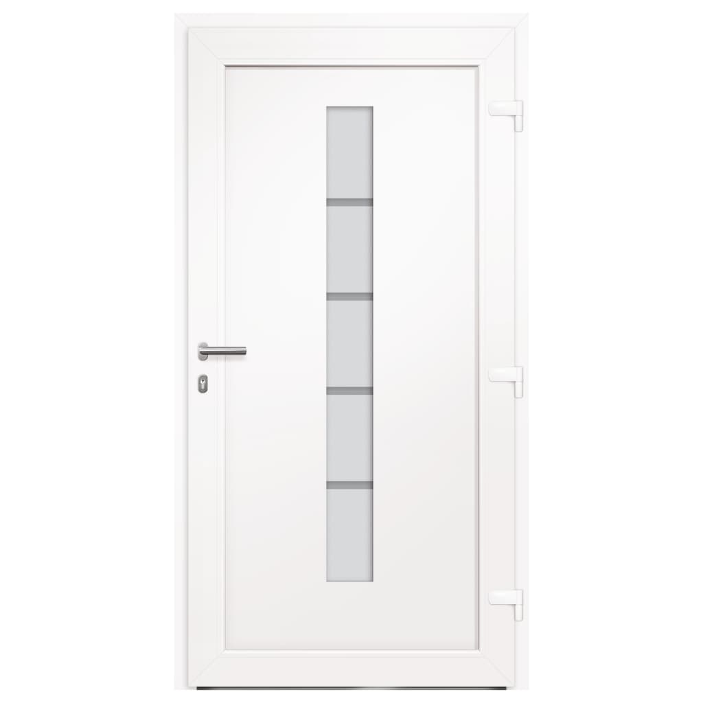 vidaXL Vchodové dveře hliník a PVC antracitové 100 x 200 cm