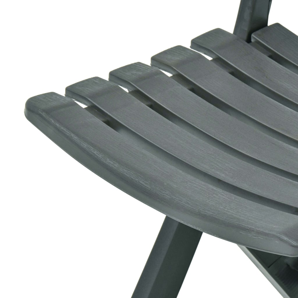 vidaXL Skládací zahradní židle 2 ks plast zelené