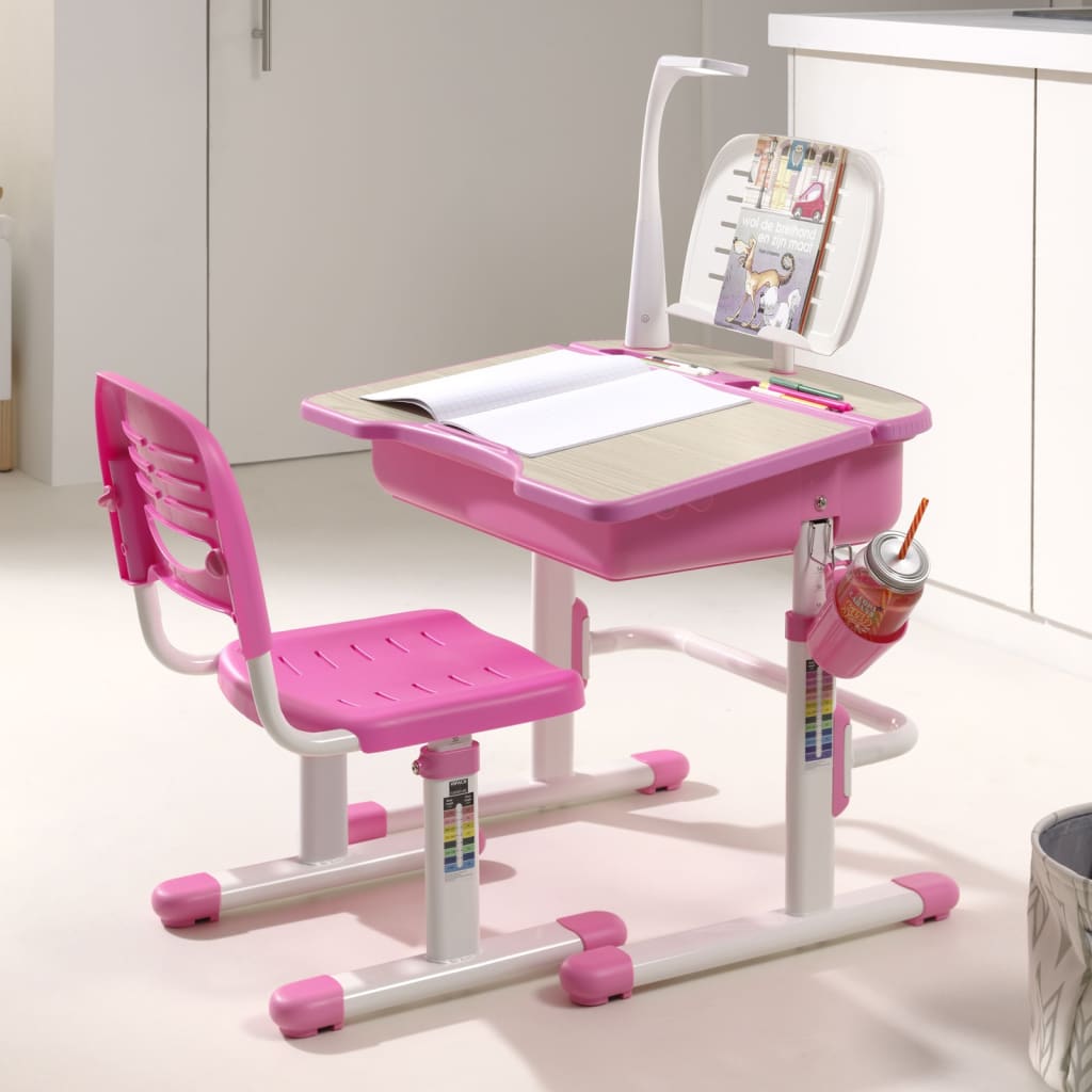 Vipack Nastavitelný dětský stůl Comfortline 301 s židlí růžový a bílý