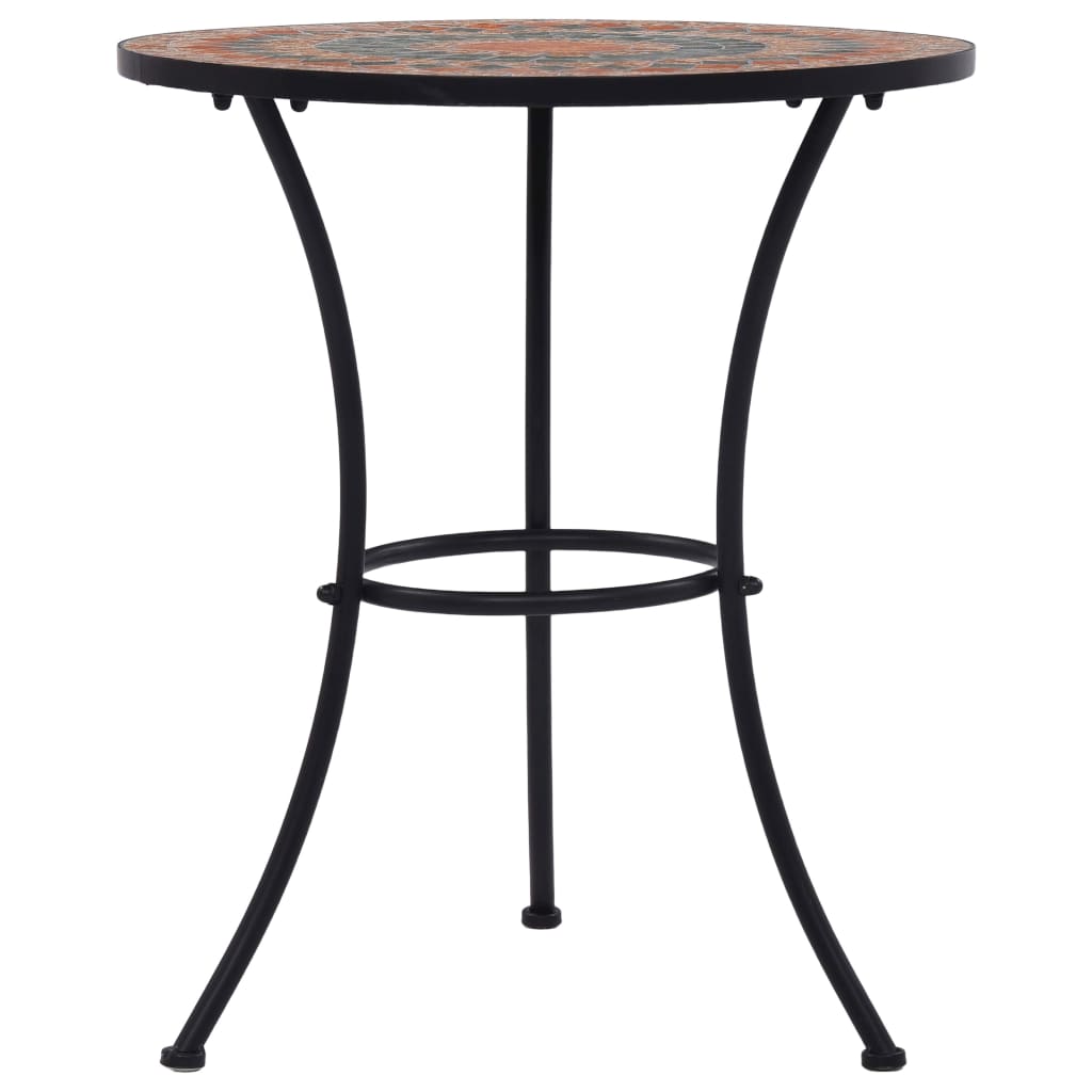 vidaXL Mozaikový bistro stolek oranžovo-šedý 60 cm keramika