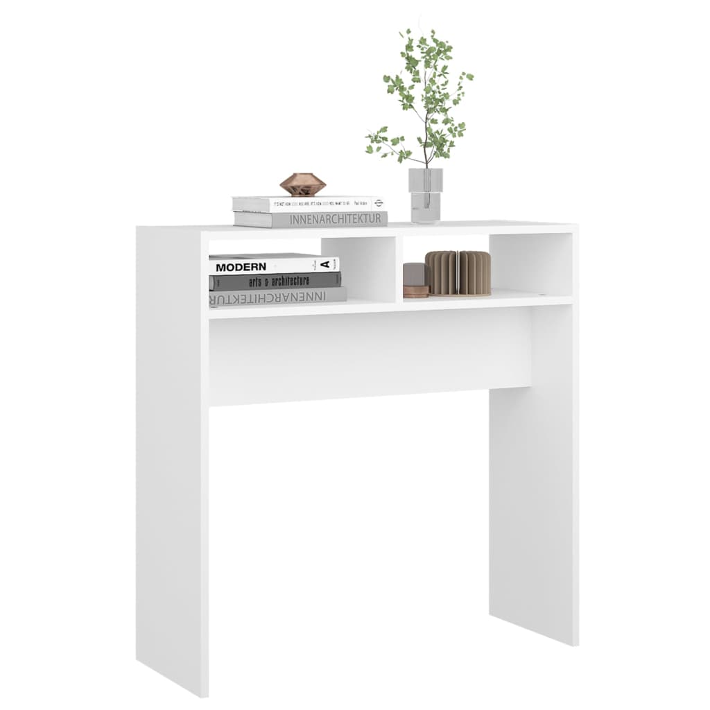 vidaXL Konzolový stolek bílý 78 x 30 x 80 cm dřevotříska