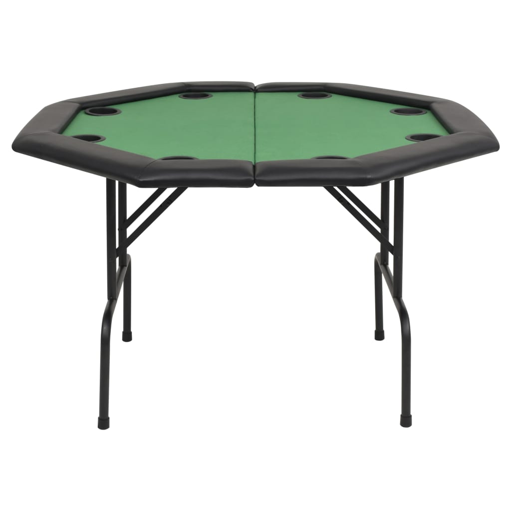 vidaXL Skládací pokerový stůl pro 8 hráčů 2 díly osmihranný zelený
