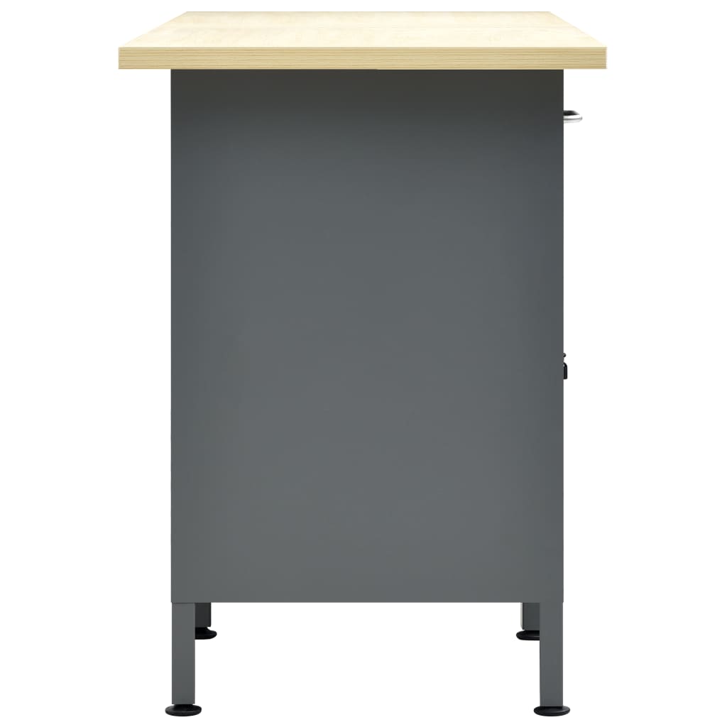 vidaXL Pracovní stůl černý 160 x 60 x 85 cm ocel