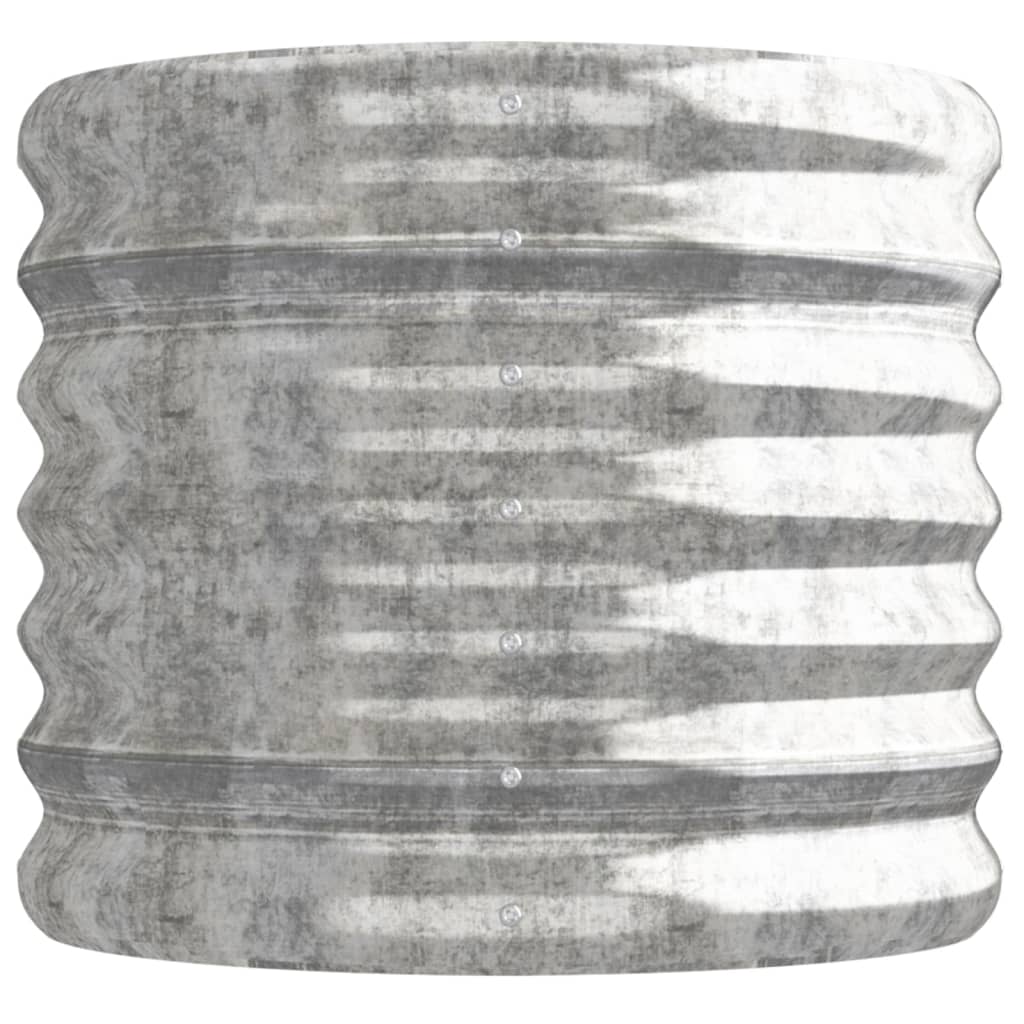 vidaXL Vyvýšený záhon práškově lakovaná ocel 114x40x36 cm stříbrný