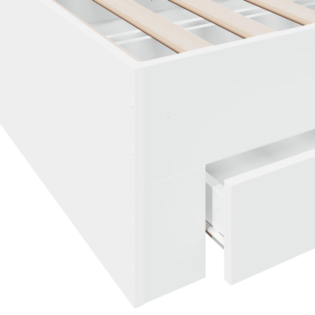 vidaXL Rám postele se zásuvkami bílý 180 x 200 cm kompozitní dřevo