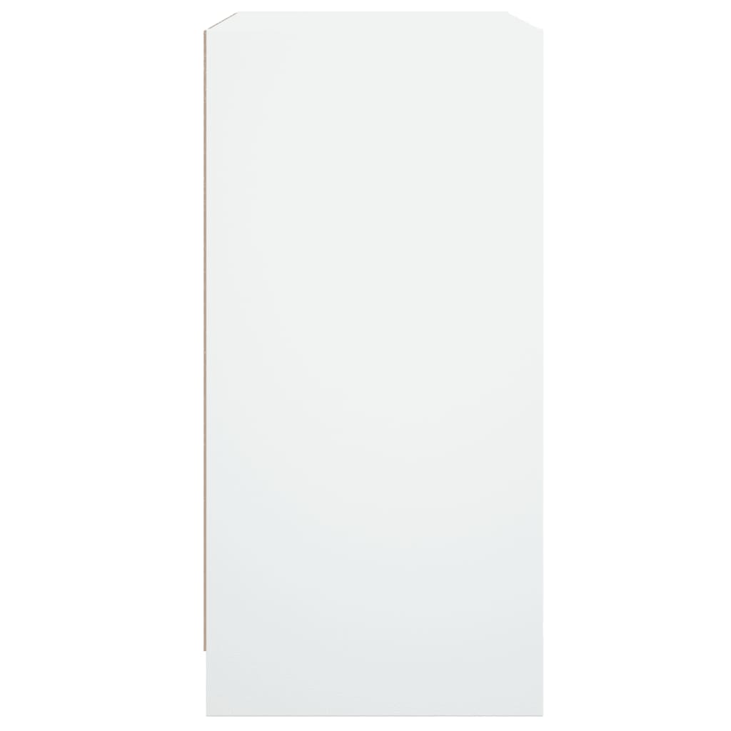 vidaXL Odkládací skříňka se skleněnými dvířky bílá 68 x 37 x 75,5 cm