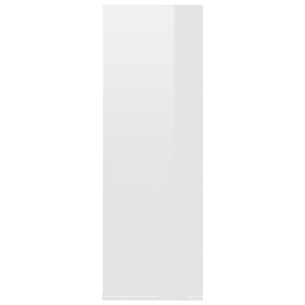 vidaXL Botník bílý s vysokým leskem 54 x 34 x 100,5 kompozitní dřevo