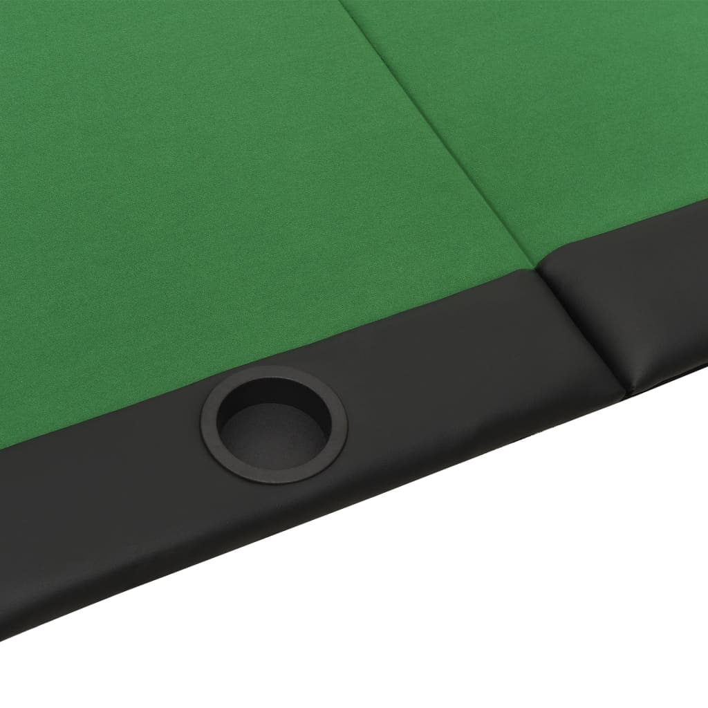 vidaXL Skládací deska na poker pro 10 hráčů zelená 208 x 106 x 3 cm