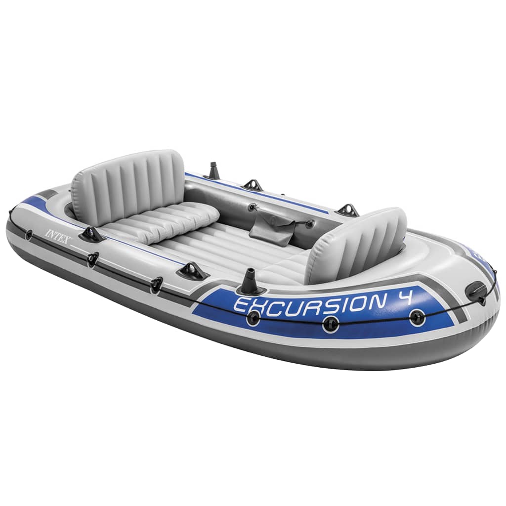 Intex Nafukovací člun Excursion 4 se závěsným motorem a držákem