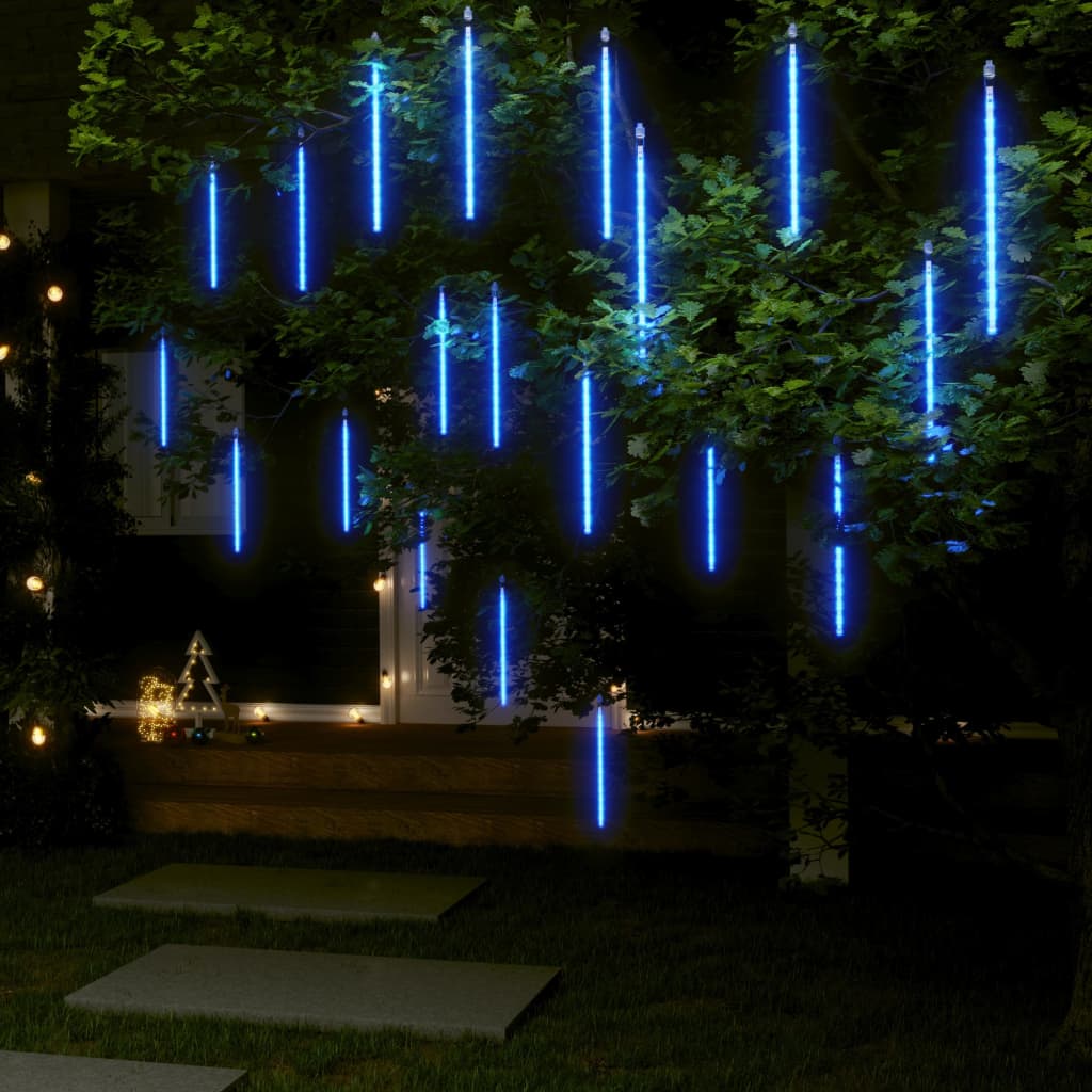 vidaXL Padající světla 20 ks 30 cm modrá 480 LED dovnitř i ven