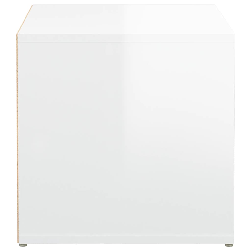 vidaXL Úložný box se zásuvkou lesklý bílý 40,5 x 40 x 40 cm kompozit