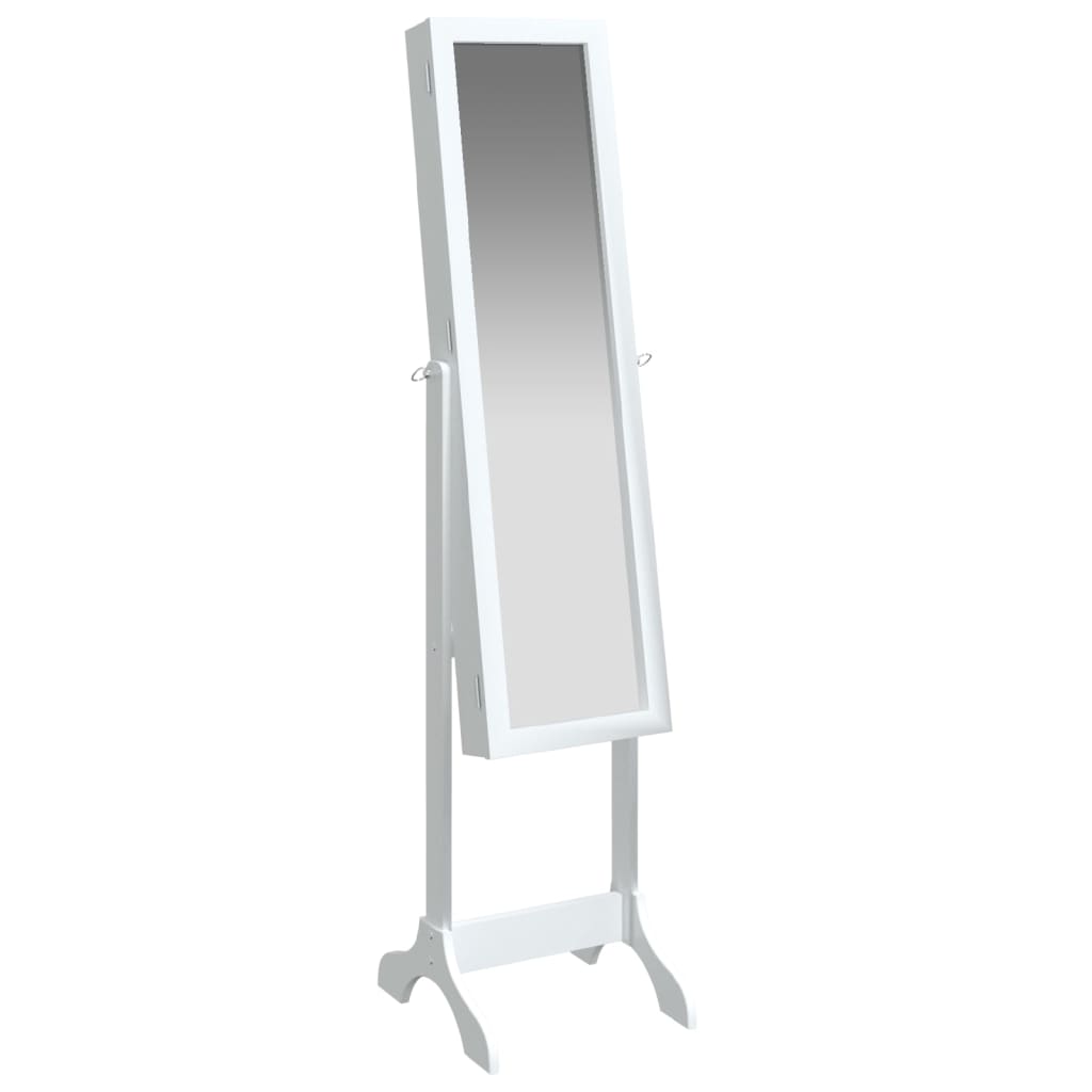 vidaXL Volně stojící zrcadlo bílé 34 x 37 x 146 cm