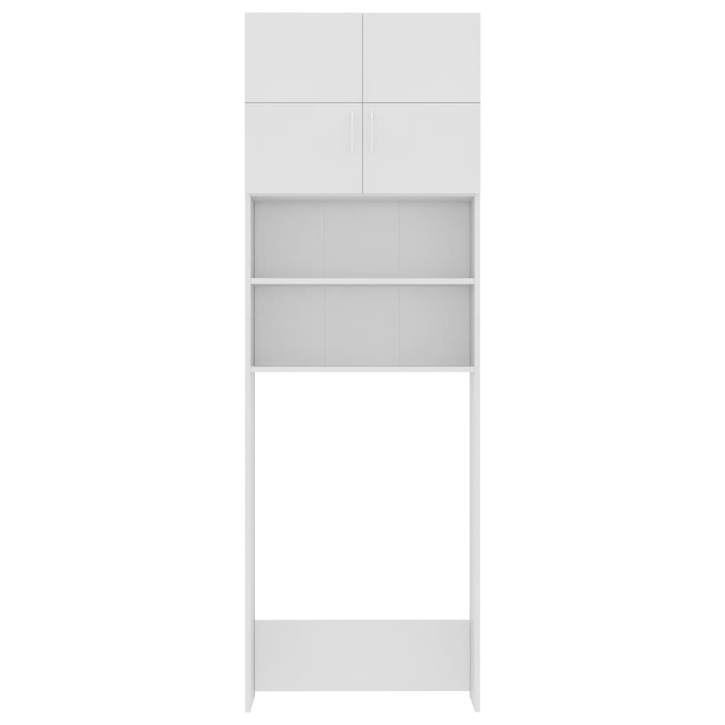 vidaXL Skříňka nad pračku bílá 64 x 25,5 x 190 cm dřevotříska