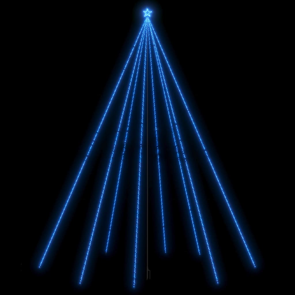 vidaXL Vánoční světelný strom dovnitř i ven 1300 LED modrý 8 m
