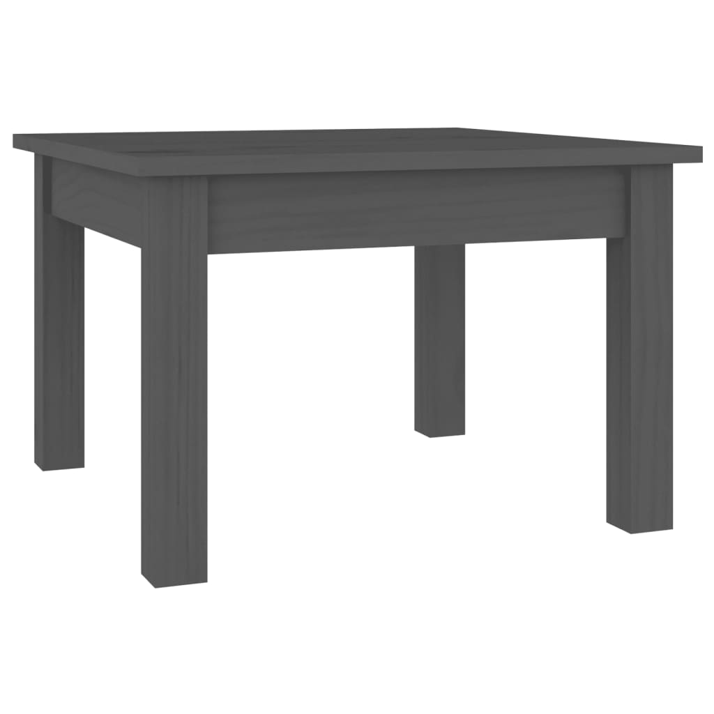 vidaXL Konferenční stolek šedý 45 x 45 x 30 cm masivní borové dřevo