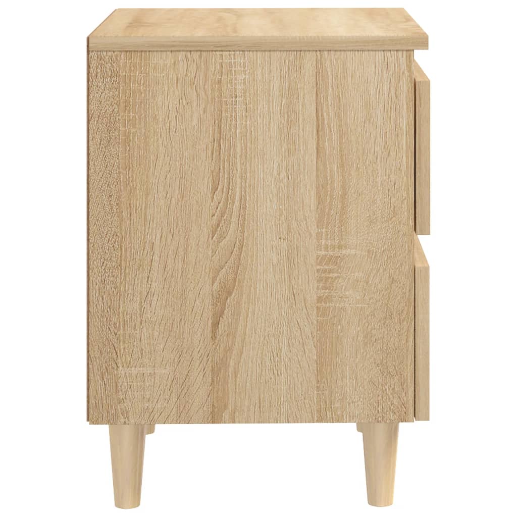 vidaXL Noční stolek s nohami z borového dřeva dub sonoma 40x35x50 cm