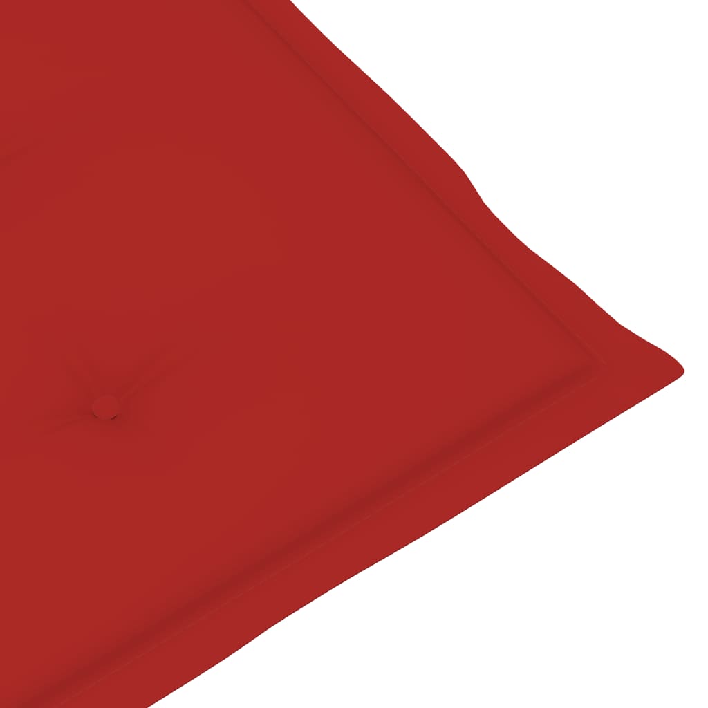 vidaXL Zahradní židle 6 ks s červenými poduškami masivní teak