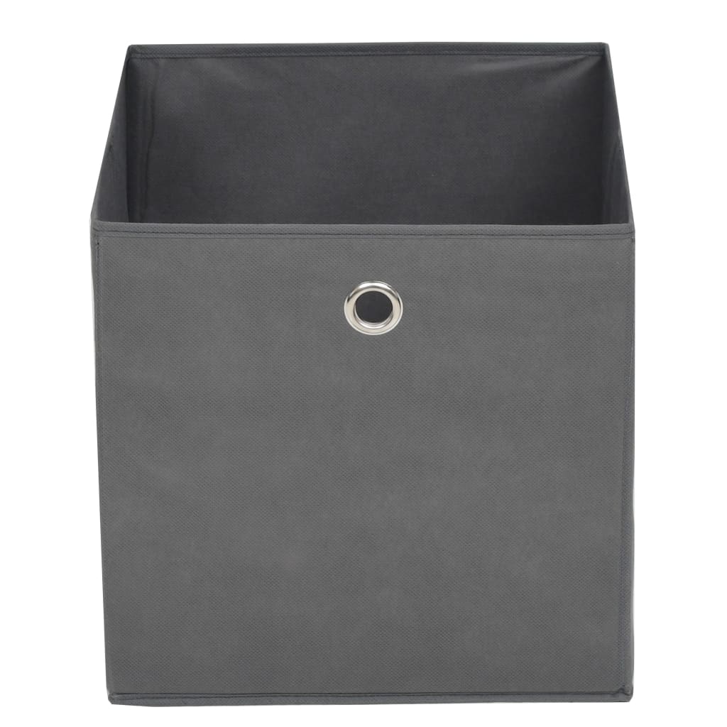 vidaXL Úložné boxy 4 ks netkaná textilie 32 x 32 x 32 cm šedé