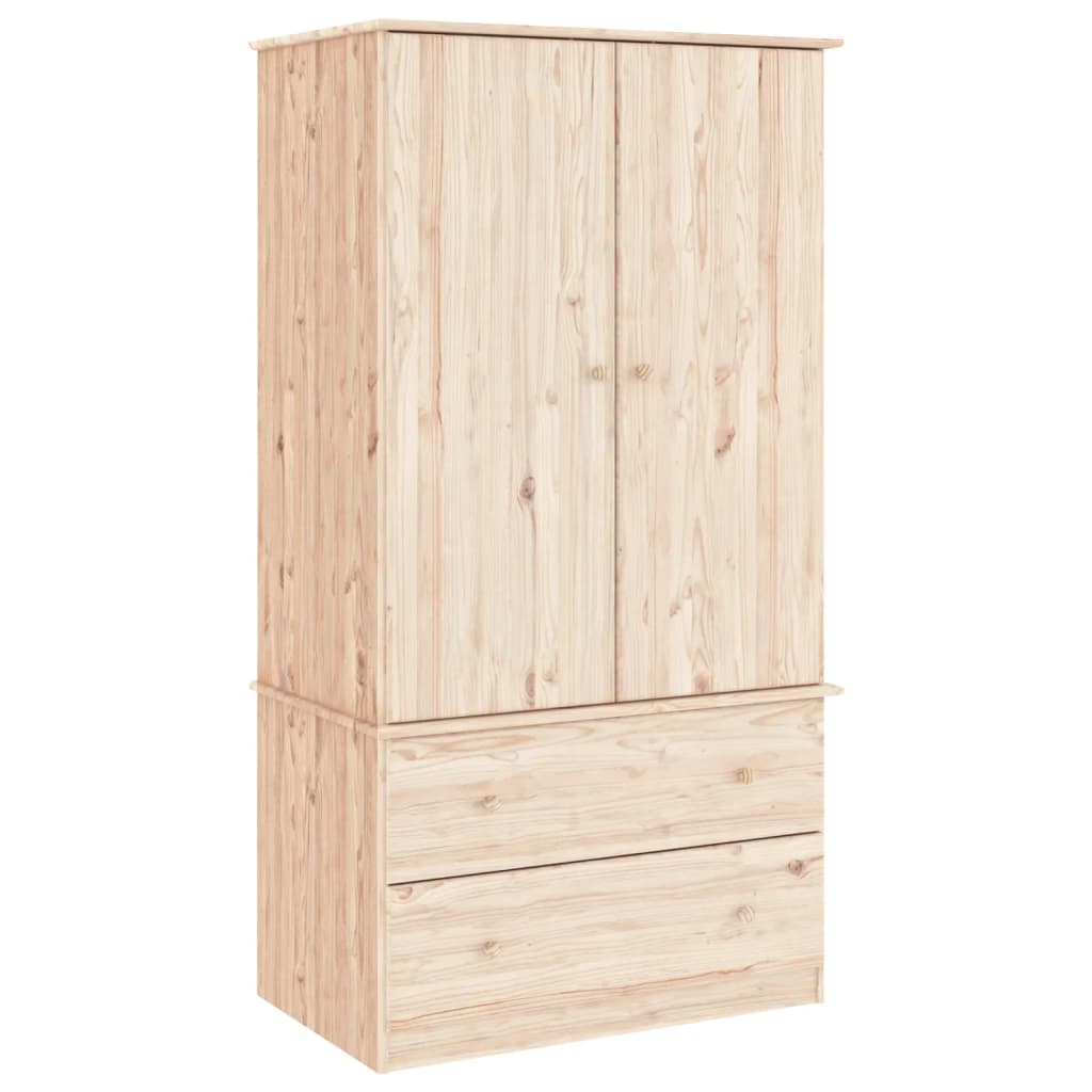 vidaXL Šatní skříň ALTA 90 x 55 x 170 cm masivní borové dřevo