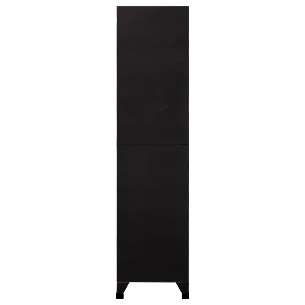 vidaXL Uzamykatelná skříň černá 90 x 40 x 180 cm ocel