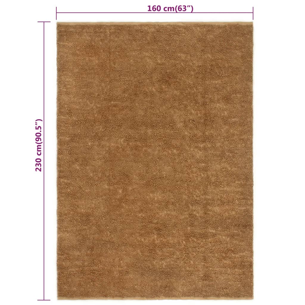 vidaXL Ručně vyrobený smyčkový koberec 160x230 cm juta a bavlna